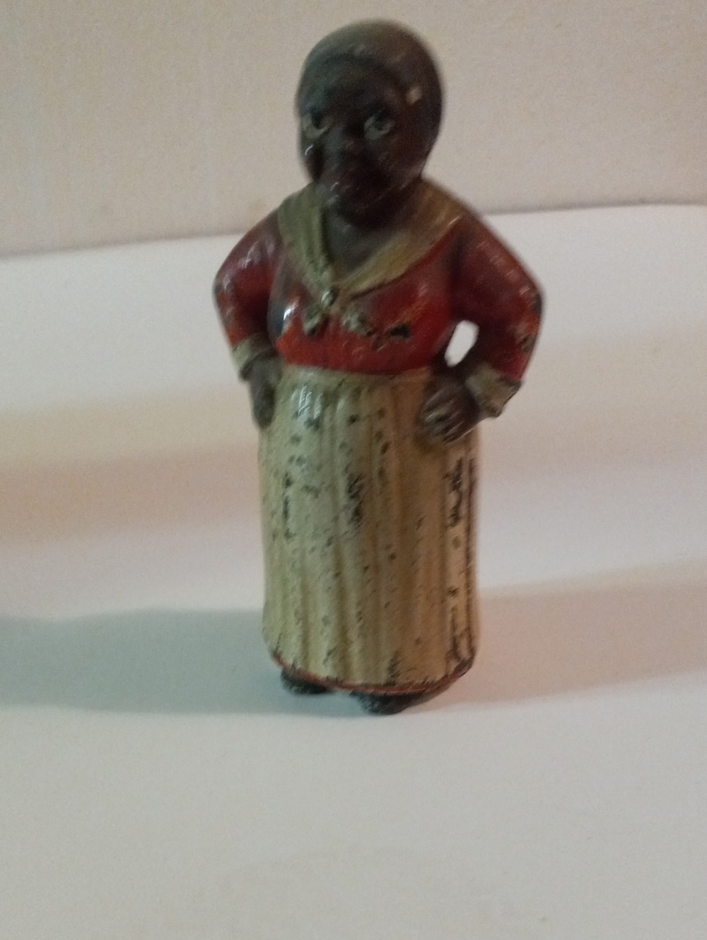 Vintage-Style Ceramic Figurine in Red and Cream - Home Accents